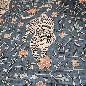 Lemieux et Cie Tiger Floral Linen Fabric 58" Wide By The Yard Upholstery Crafts